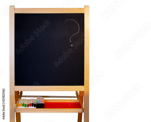 blackboard with eraser and board