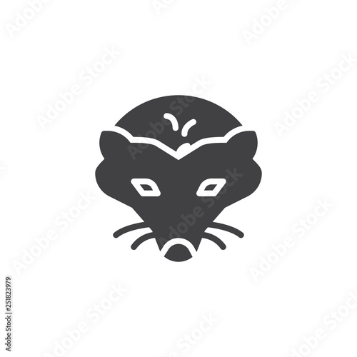 Hedgehog head vector icon. filled flat sign for mobile concept and web design. hedgehog animal glyph icon. Symbol, logo illustration. Pixel perfect vector graphics