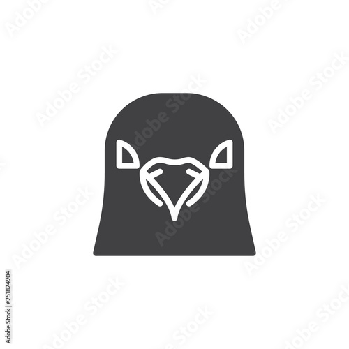 Pigeon head vector icon. filled flat sign for mobile concept and web design. Dove bird glyph icon. Bird symbol, logo illustration. Pixel perfect vector graphics