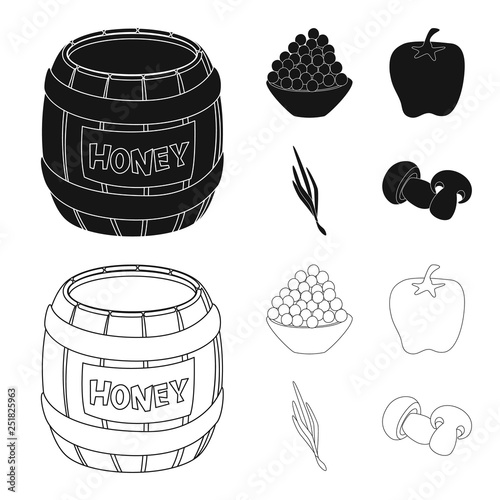 Isolated object of taste and product icon. Collection of taste and cooking stock symbol for web.