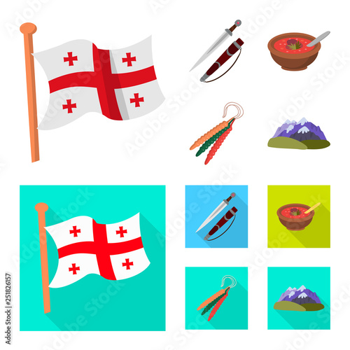 Isolated object of culture and sightseeing logo. Set of culture and originality stock vector illustration.