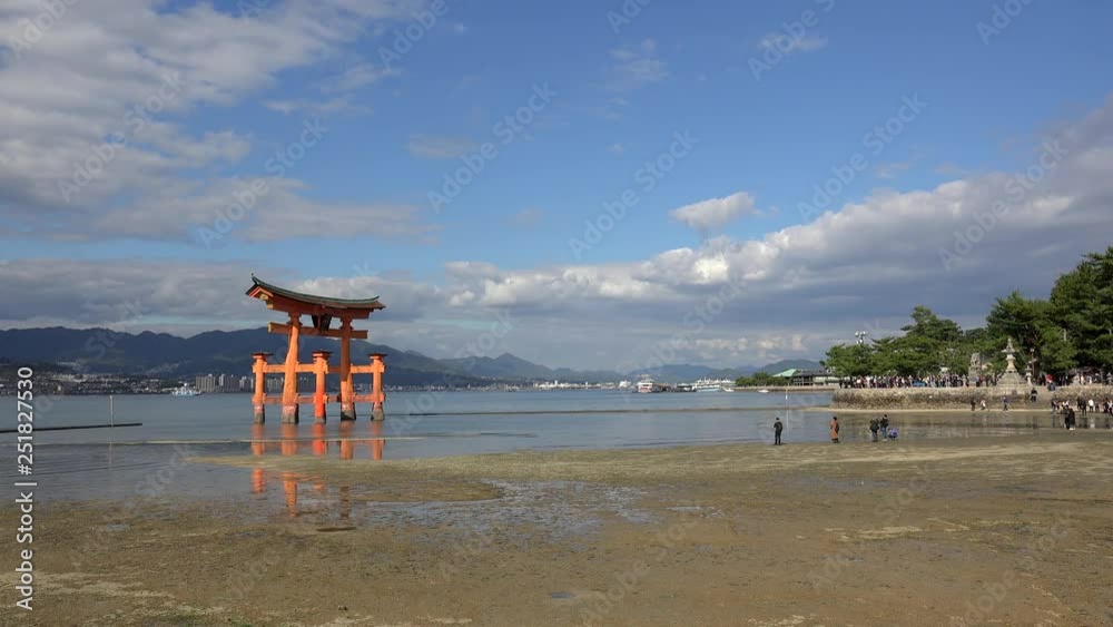 Torii of Itsukushima Shinto Shrine. Hatsukaichi, Miyajima, Japan Torii of Itsukushima Shinto Shrine. Hatsukaichi, Miyajima, Japan