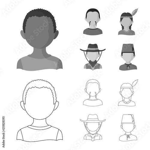 Vector illustration of imitator and resident logo. Collection of imitator and culture vector icon for stock.
