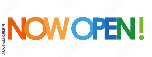 now open text in white background