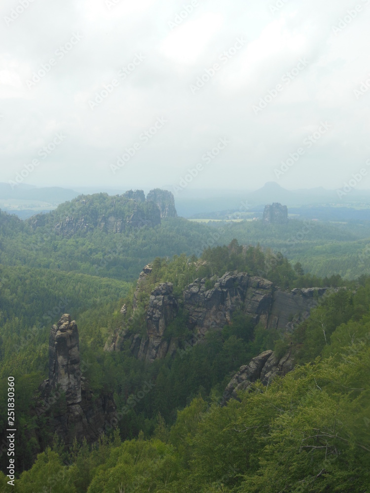 Fototapeta premium Elbsandsteingebirge Panorama