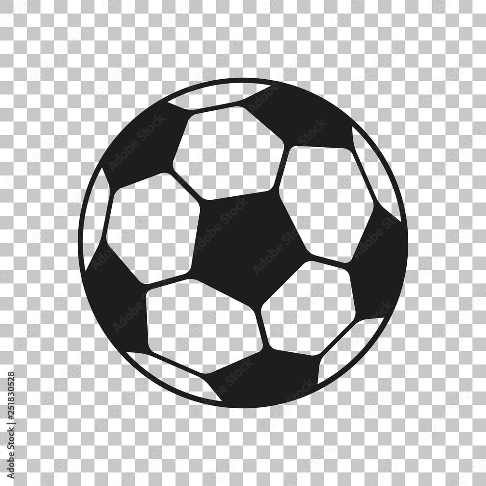 Vecteur Stock Football icon in flat style. Vector Soccer ball on  transparent background . Sport object for you design projects | Adobe Stock