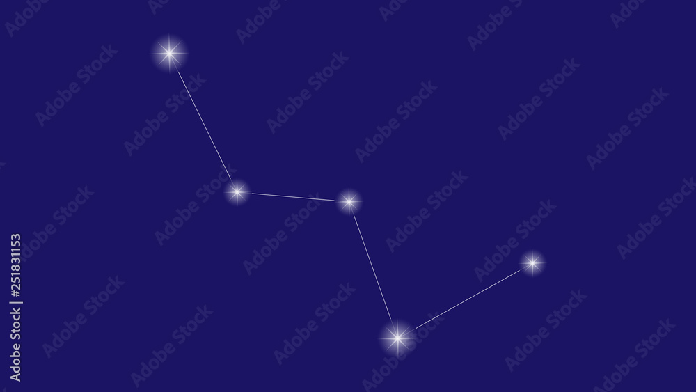 Fototapeta premium Cassiopeia constellation vector design