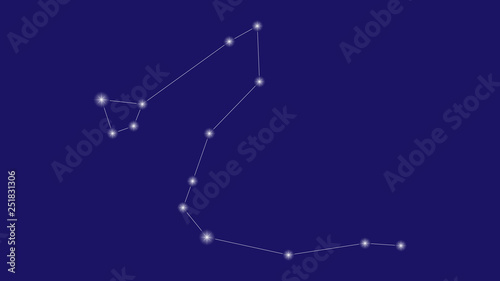 Draco constellation vector design