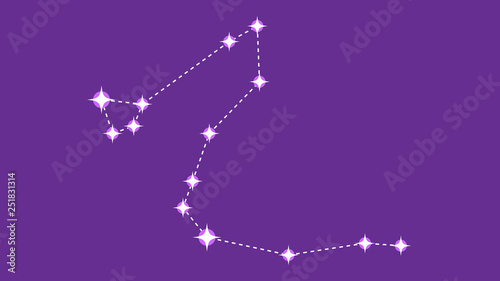 Draco constellation vector design photo