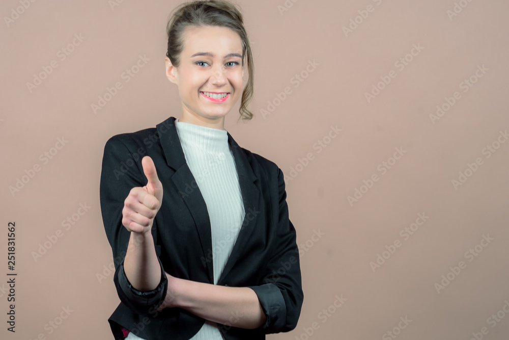 a successful business girl in a office a successful business girl in a office
