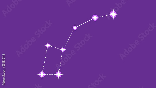 Ursa minor constellation vector design