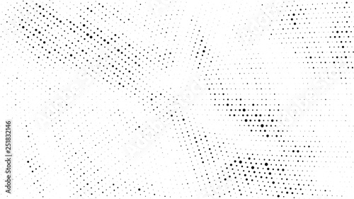 Halftone gradient pattern. Abstract halftone dots background. Monochrome dots pattern. Grunge radial texture. Pop Art, Comic small dots. Design for presentation, business cards, report, flyer, cover