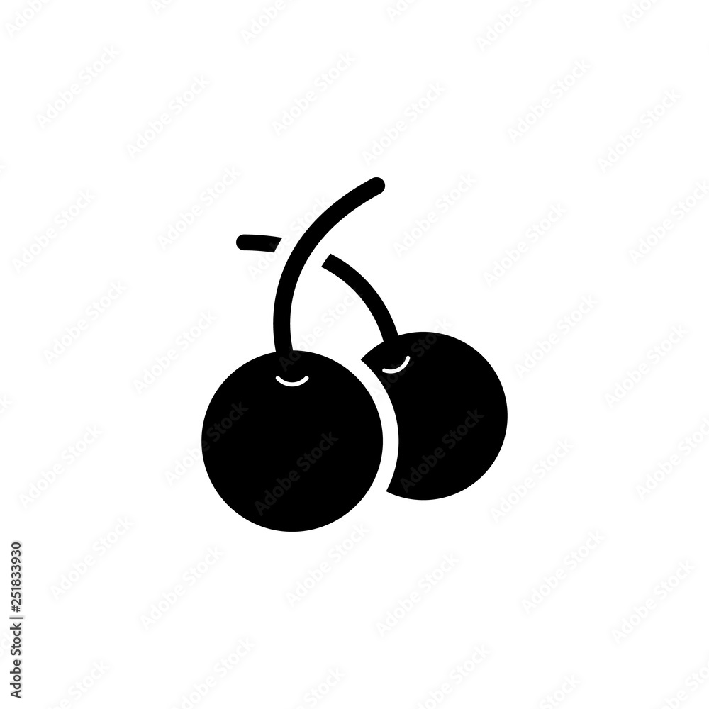 cherries, fruit, dessert icon. Element of bakery and desert isolated icon. Premium quality graphic design icon. Signs and symbols collection icon for websites, web design