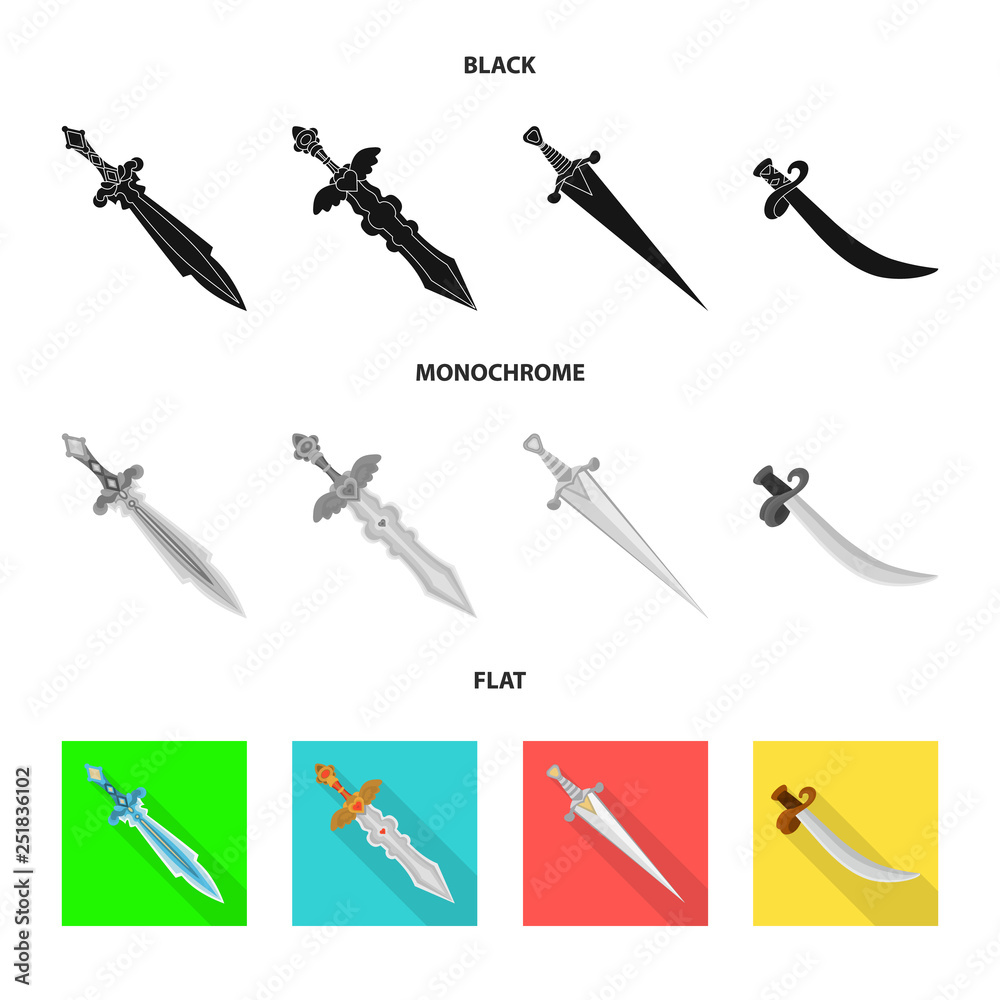 Vector illustration of game and armor logo. Collection of game and blade vector icon for stock. Vector illustration of game and armor logo. Collection of game and blade vector icon for stock.