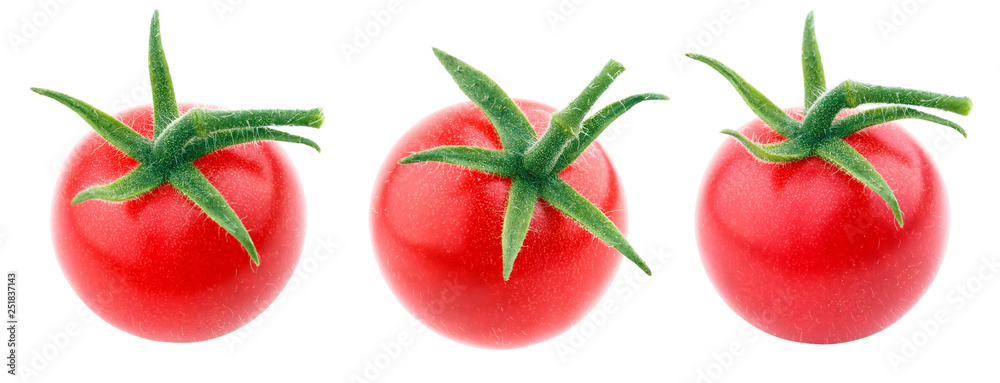 Cherry tomatoes isolated on white background Cherry tomatoes isolated on white background