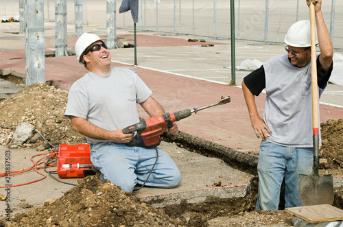 Фотография Construction Workers Laughing