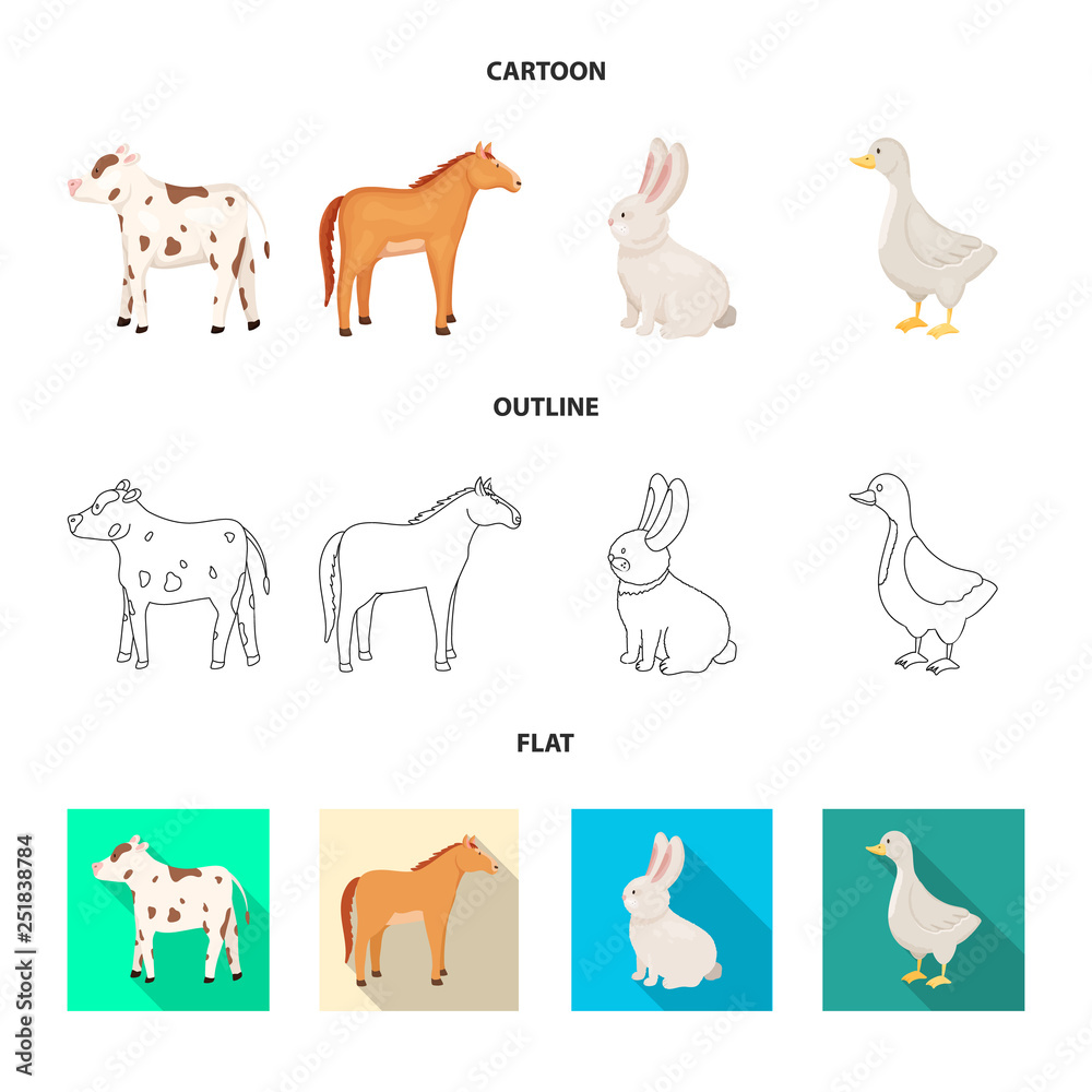 Obraz premium Isolated object of breeding and kitchen logo. Collection of breeding and organic vector icon for stock.