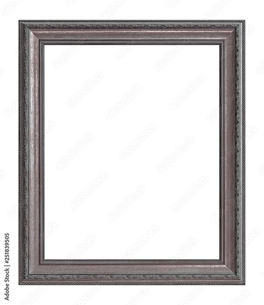 Silver frame for paintings, mirrors or photo isolated on white background Silver frame for paintings, mirrors or photo isolated on white background