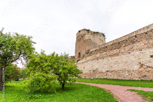The Izborsk fortress. The ruins of the oldest stone fortress in Russia. Izborsk, Pskov region, Russia