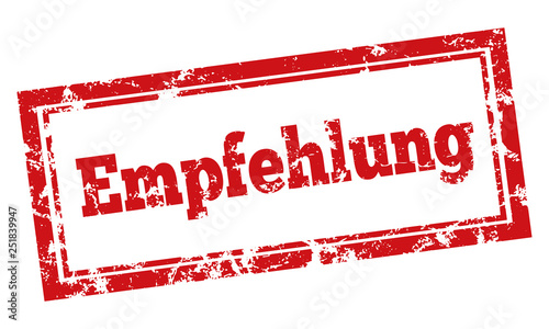 Stempel Empfehlung