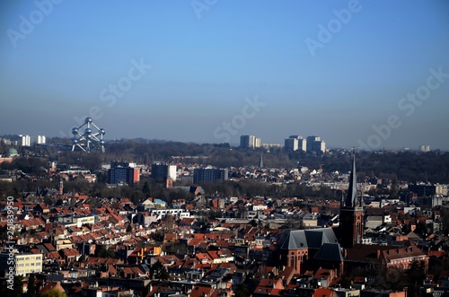 Bruxelles : Panorama sur la ville du haut de la Basilique de Koekelberg (Belgique)
