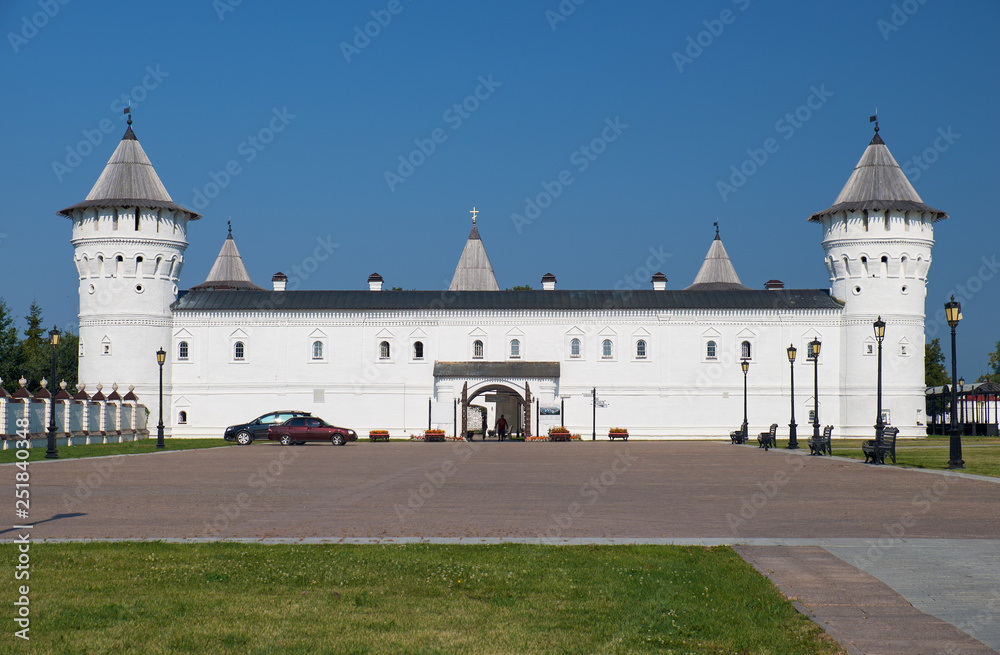 The Seating courtyard of Tobolsk Kremlin. Tobolsk. Siberia. Russia