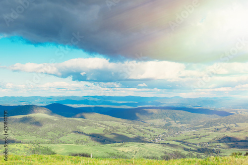 Fototapeta Naklejka Na Ścianę i Meble -  View of the highlands.