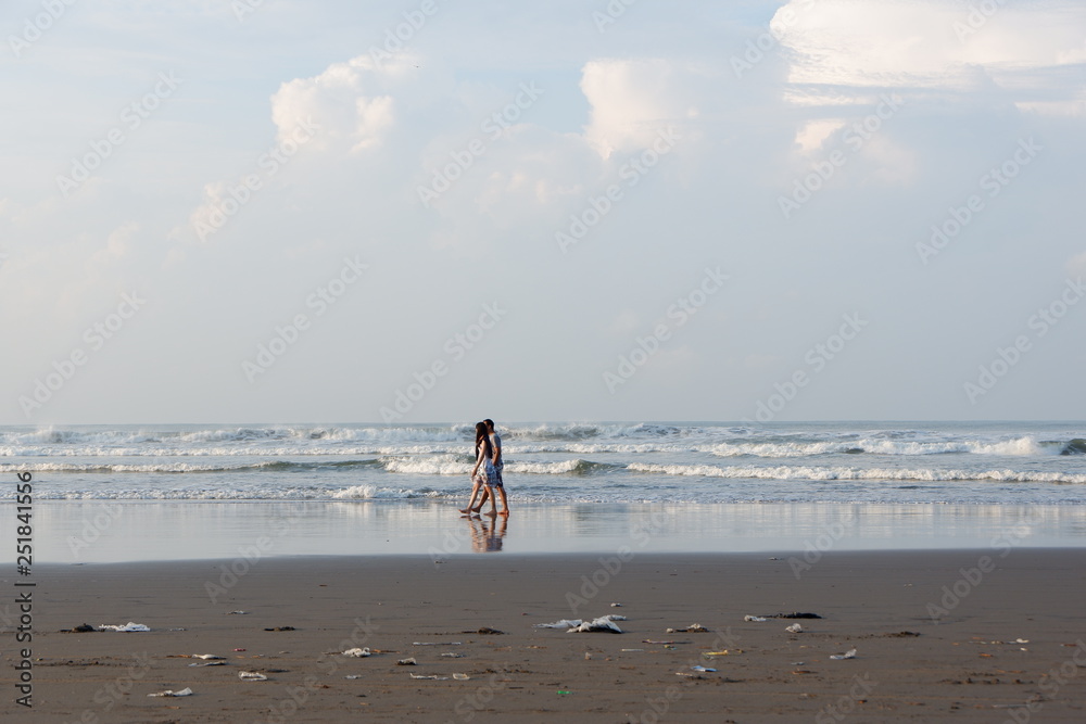 blue sky on the beach