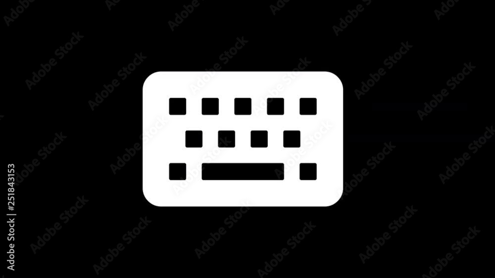 From the Glitch effect arises keyboard symbol. Then the TV turns off. Alpha channel Premultiplied - Matted with color black From the Glitch effect arises keyboard symbol. Then the TV turns off. Alpha channel Premultiplied - Matted with color black