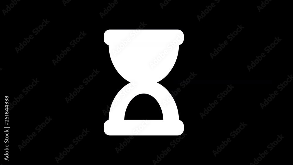 From the Glitch effect arises hourglass start symbol. Then the TV turns off. Alpha channel Premultiplied - Matted with color black From the Glitch effect arises hourglass start symbol. Then the TV turns off. Alpha channel Premultiplied - Matted with color black