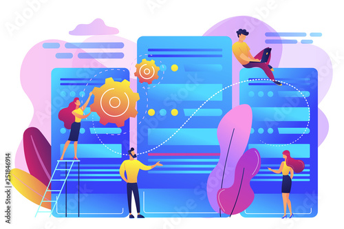 Data center concept vector illustration.
