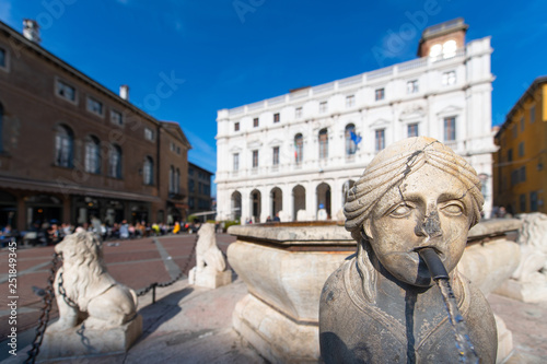 The "Contarini" fountain in the old piazza in upper Bergamo