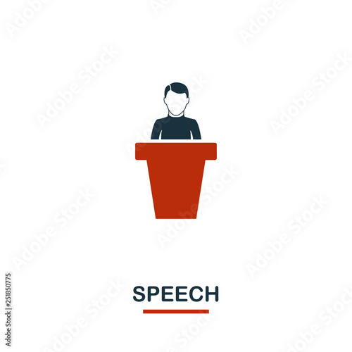 Speech icon. Premium style design from teamwork icon collection. UI and UX. Pixel perfect Speech icon for web design, apps, software, print usage.