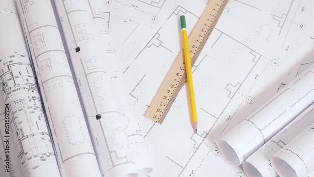 Architectural plan. Engineering house drawings and blueprints. Architectural plan. Engineering house drawings and blueprints.