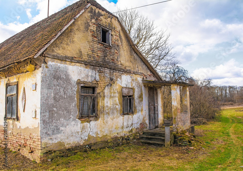 An abandoned traditional house in the small village of Suvoj in Sisak-Moslavina County, central Croatia © dragoncello