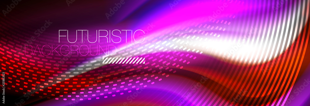 Fluid colors mixing glowing neon wave background, holographic texture Fluid colors mixing glowing neon wave background, holographic texture