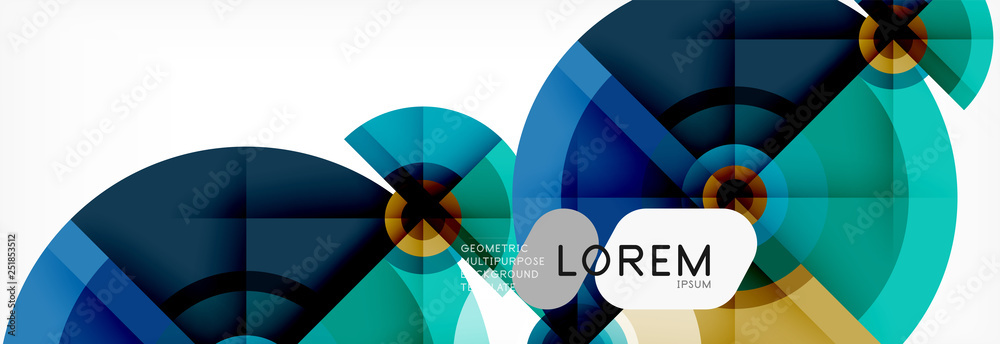 Round circles and triangles abstract background Round circles and triangles abstract background