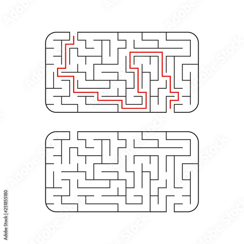 Abstact labyrinth. Game for kids. Puzzle for children. Maze conundrum. Vector illustration