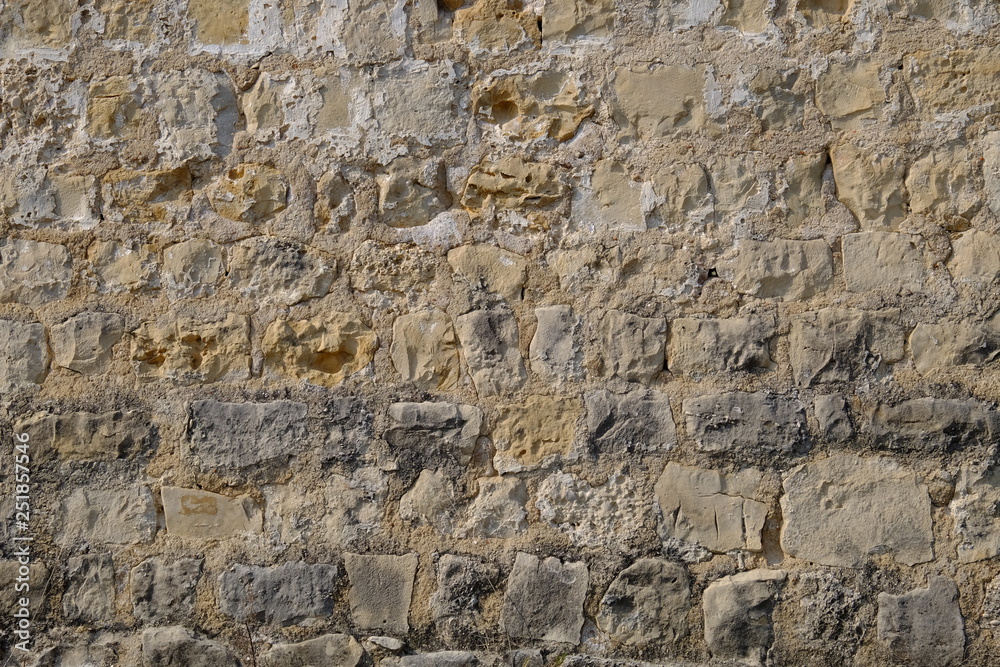 Background of stone and brick wall texture