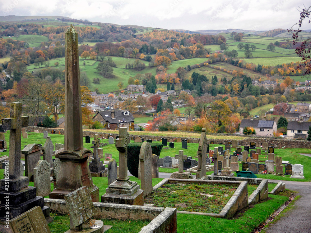Tomb with a view: Pateley Bridge Cemeterty, North Yorkshire