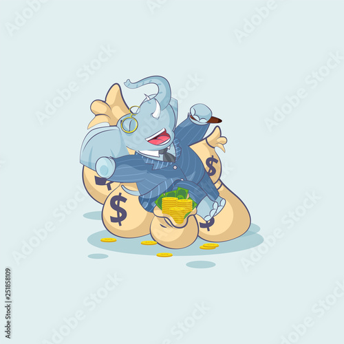 elephant sticker emoticon lies