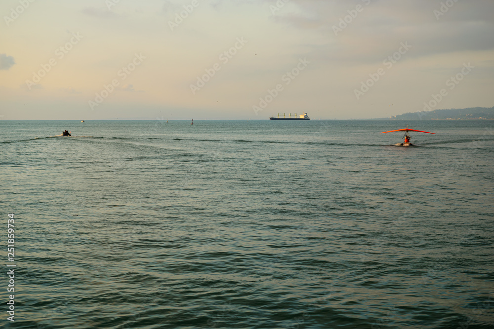 Seascape with tanker