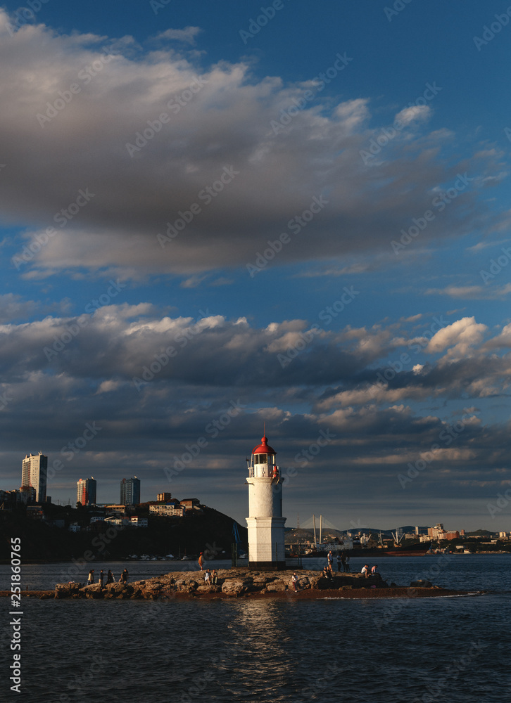 lighthouse summer evening
