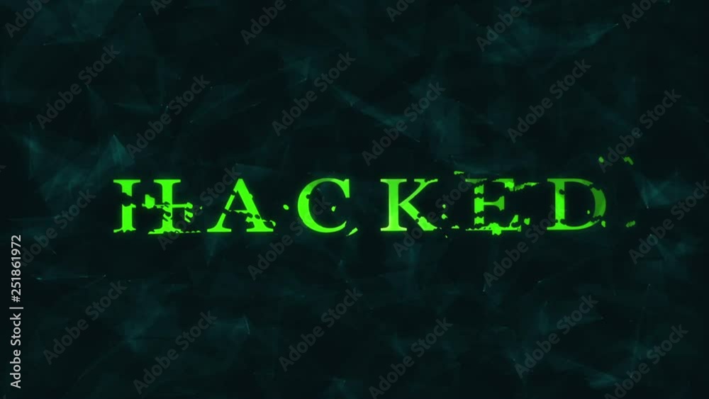 HACKED, title animation Stock Video Adobe Stock