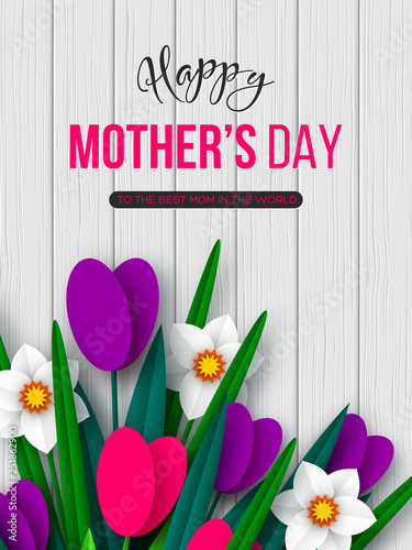 Happy Mothers day greeting card.