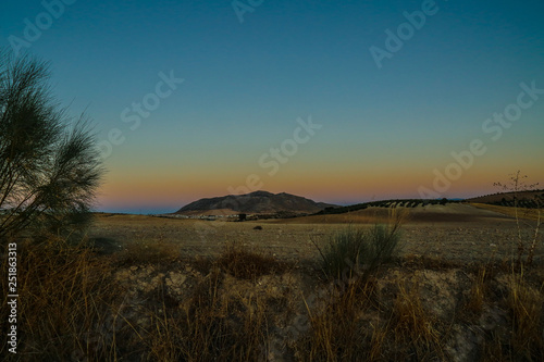 sunset mountain panorama