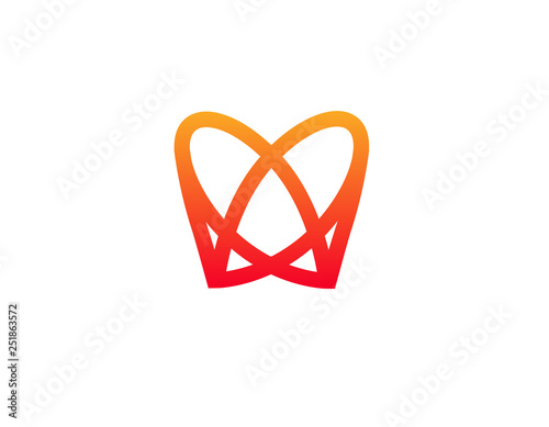 Logo graphic symbol tooth red heart dentistry