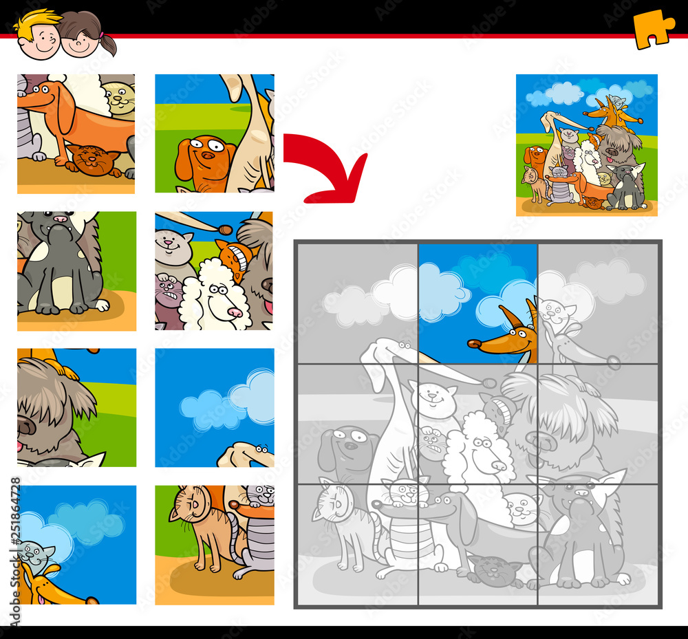 jigsaw puzzles with cats and dogs animals