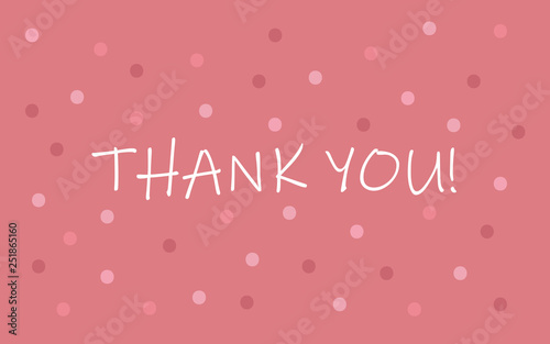 Thank you. Vector illustration  greeting card.