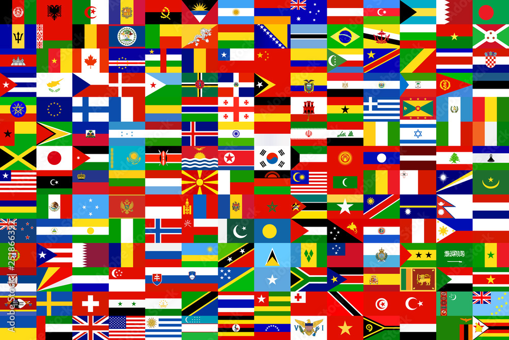 World flags background vector illustration Stock Vector Adobe Stock